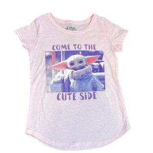 Girl's Star Wars Yoda Tshirt in Pink Size L (10-12)
